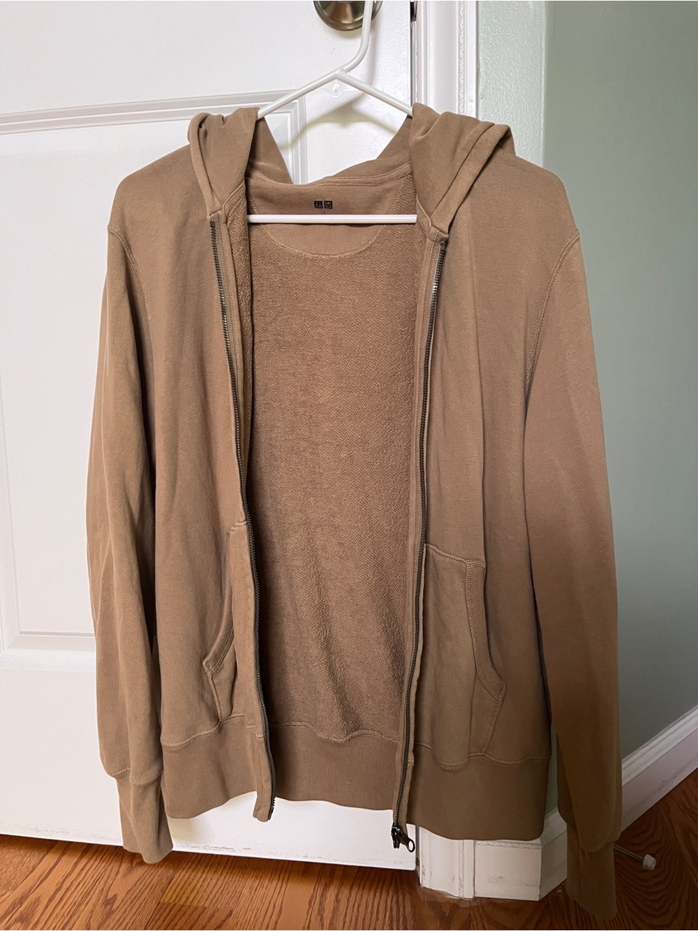 Uniqlo Women's Tan Zip Hoodie